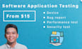 test your application and website