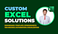 do custom excel spreadsheet, dashboard, template, vba macros