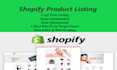 handle shopify product listing data entry professionally