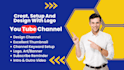 create and setup youtube channel with logo, banner