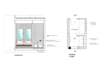 draw 2d bathroom detail, elevation and section