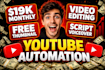 create faceless youtube automation videos with script, voiceover and SEO
