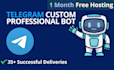 create and develop your professional telegram bot