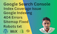 fix google search console errors index coverage issue and schema markup