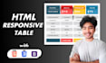 create responsive HTML table and pricing table