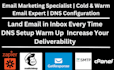 be email marketing specialist  cold and warm email expert  dns configuration