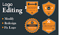 fix , modify , redesign your logo in high quality