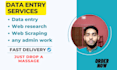 do data entry and web research as your virtual assistant