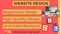 design modern responsive HTML CSS bootstrap website