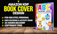 create kids coloring book, activity book cover design for amazon kdp