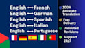 translate your content from english into french, german, spanish, and italian