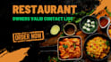 provide you restaurants owners valid contact list