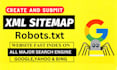create optimize XML sitemap robots txt for website SEO index optimization