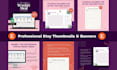 manage and design professional etsy thumbnails and listings
