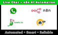 install tawk to live chat whatsapp n8n ai automation