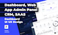 design admin dashboard and CRM web dashboard app, saas web UI UX in figma
