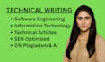 write SEO technical articles and do blog writing