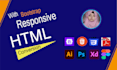 convert front and back end design in html CSS bootstrap