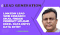 do b2b lead generation, data entry and copy paste job