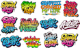 custom design graffiti, logo, illustrtion w separated layer