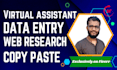 be your virtual assistant for data entry and web research