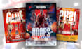 design basketball, football, rugby flyer in 24 hours