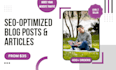 write SEO optimized blog posts and articles