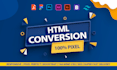 convert any design to HTML CSS tailwind CSS bootstrap in 24h