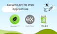develop website backend and database apis in node js, express js, mongodb