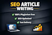 write plagiarism free SEO articles and blog posts