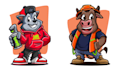 create animals cartoon character illustration design