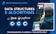 do data structures and algorithms projects or tasks  in java python cpp c