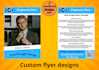 create a flyer design for you in english or dutch