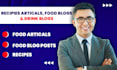 write food blog post and recipes articles