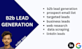 do b2b lead generation linkdin and web research