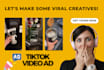 create dropshipping video ads for tiktok ads or facebook ads