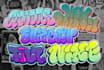 graffiti throw up with style