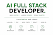 be your ai full stack developer for startup mvp and saas
