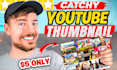 design youtube thumbnail in 40 mins with one more variation
