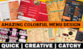 design modern and professional restaurant menu design or digital menu