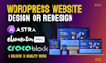 design responsive wordpress website by elementor pro, crocoblock, astra pro