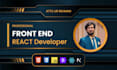 be your expert react js, next js front end web developer