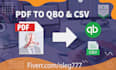 convert 2 bank statement PDF to qbo and PDF to CSV