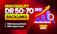 create high DR 50 plus dofollow seo backlinks
