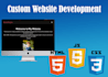 do custom web development using HTML,CSS and javascript