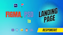 convert figma psd to html css javascript landing page