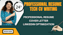 write professional resume, cv maker, tech cv, cover letter