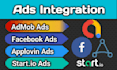 integrate admob and facebook ads into your android and ios app