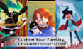 draw you custom fantasy character illustration
