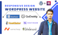 design website on bluehost godaddy hostinger  wordpress website